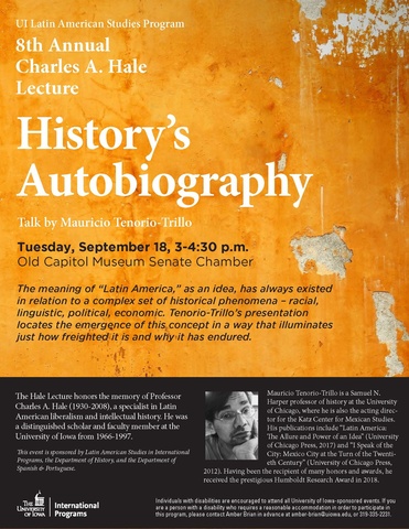 Charles Hale 8th lecture poster