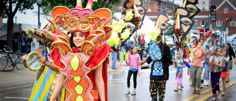 Carnaval festival in downtown Iowa City