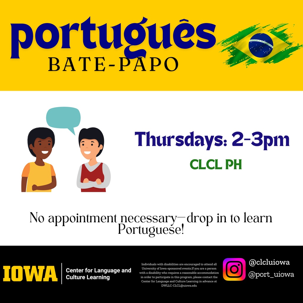 Bate-Papo - Portuguese Conversation Hour promotional image