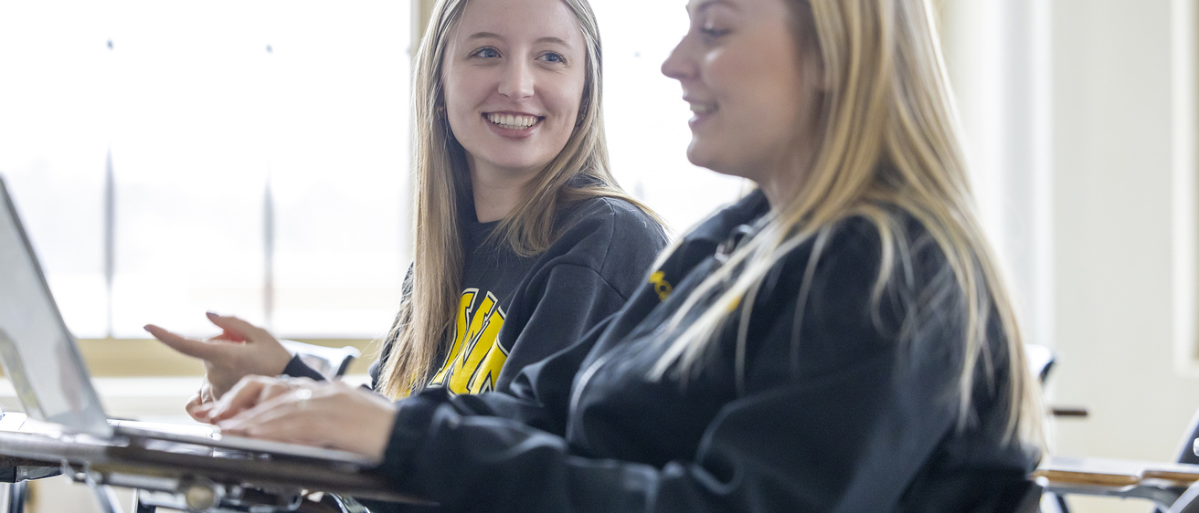 Students studying in class
