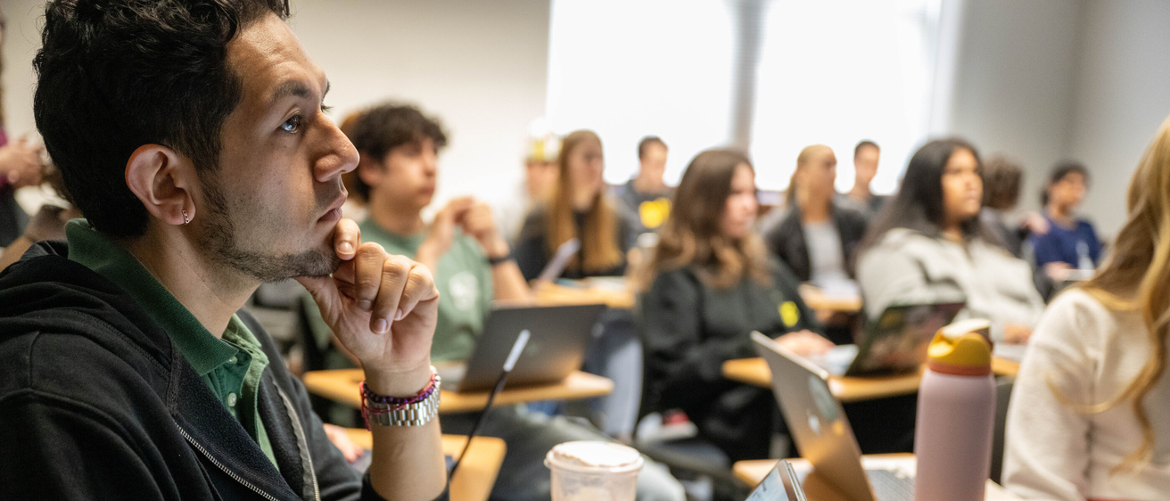 students in class listening