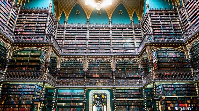 The Royal Portuguese Cabinet of Reading in Rio de Janeiro, Brazil.