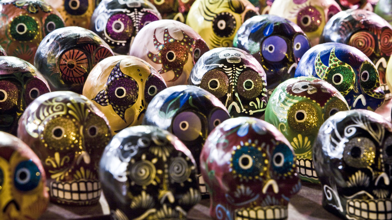 Sugar skulls culture painting
